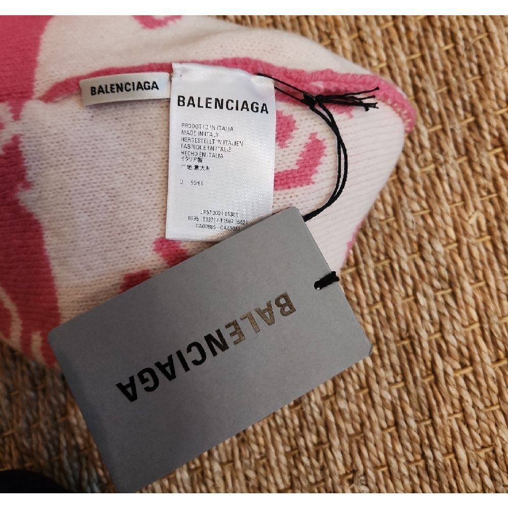 Balenciaga Pink Logo Beanie NWT - Picture 4 of 4